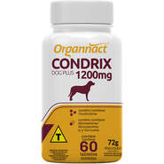 Suplemento Organnacat Condrix Dog Plus com 60 Tabletas 1200 Mg - 72 g