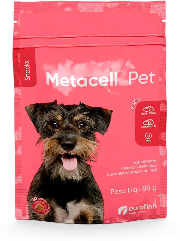 Snacks Suplemento Vitamínico Ourofino Metacell Pet - 84 g