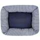 Cama Retangular Fábrica Pet Listra Azul Marinho