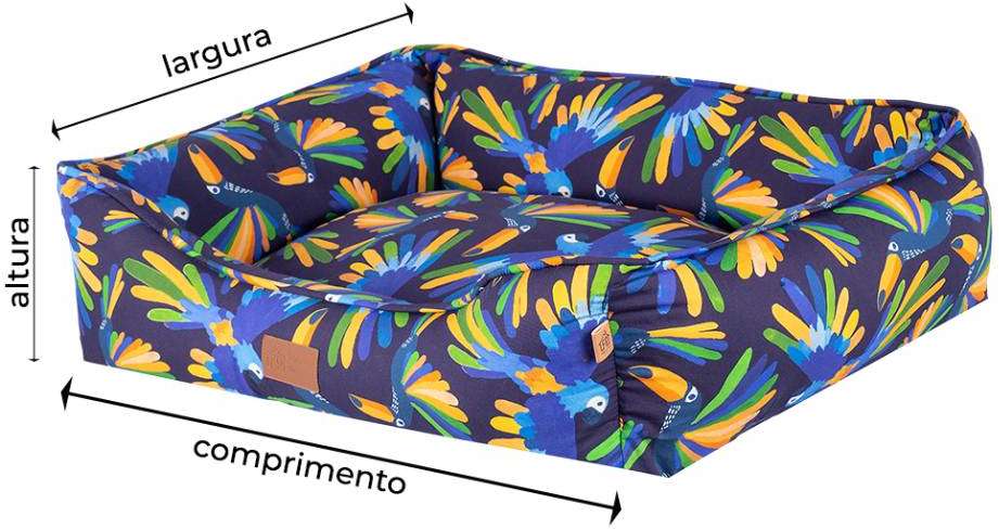 Cama Fábrica Pet Meu Brasil Arara Azul - Tam. M