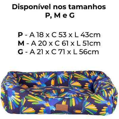 Cama Fábrica Pet Meu Brasil Arara Azul