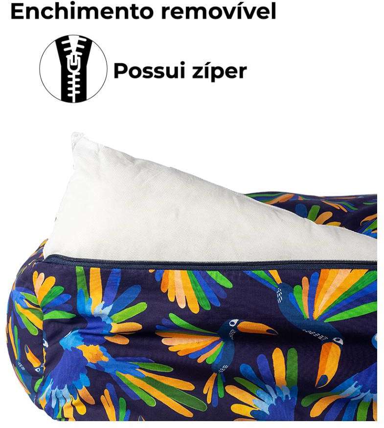Cama Fábrica Pet Meu Brasil Arara Azul - Tam. M