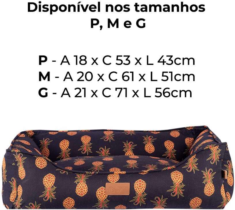 Cama Fábrica Pet Meu Brasil Abacaxi - Tam. P
