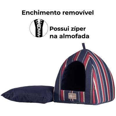 Cabana Fábrica Pet Eco Listra Vinho