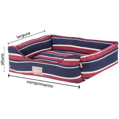 Cama Fábrica Pet Eco Listra Vinho