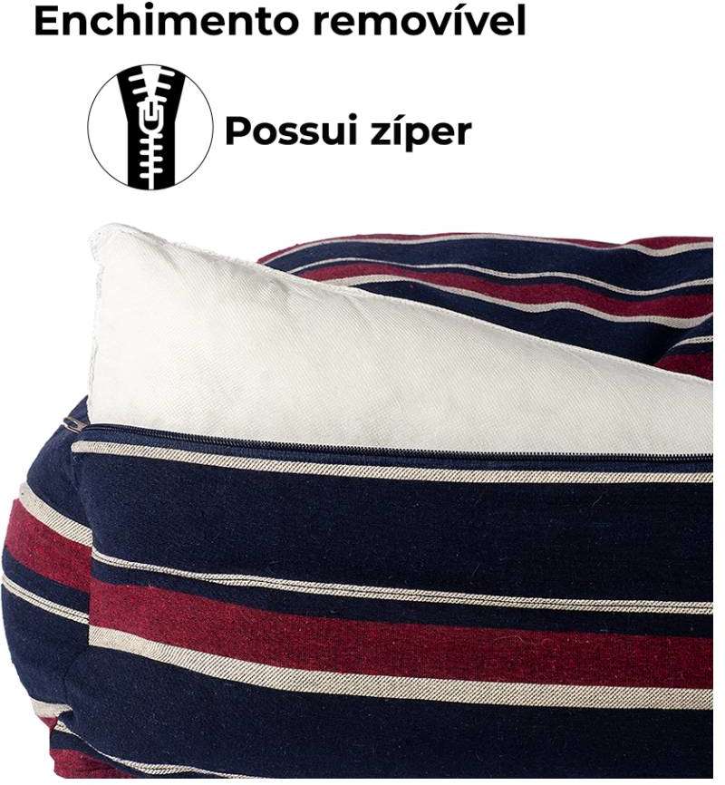 Cama Fábrica Pet Eco Listra Vinho - Tam. GG