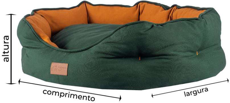 Cama Fábrica Pet Gomo Flat Verde - Tam. G