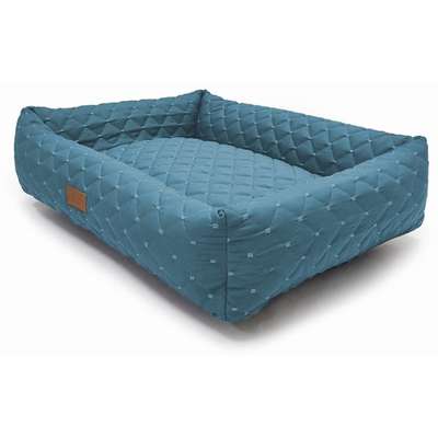 Cama Retangular Fábrica Pet Matelasse Azul