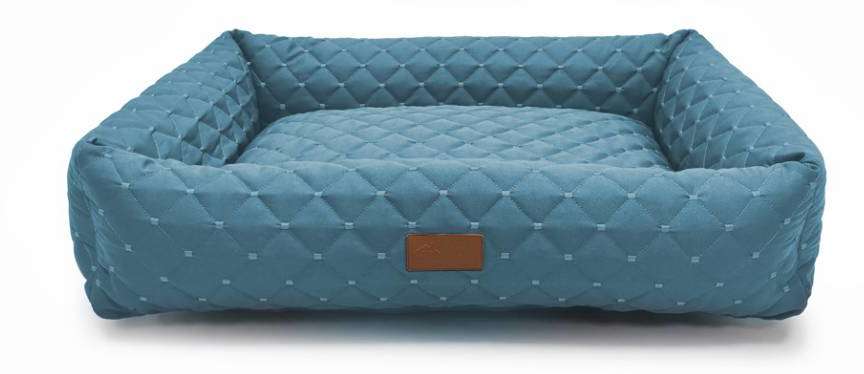 Cama Retangular Fábrica Pet Matelasse Azul - Tam. M