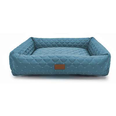 Cama Retangular Fábrica Pet Matelasse Azul