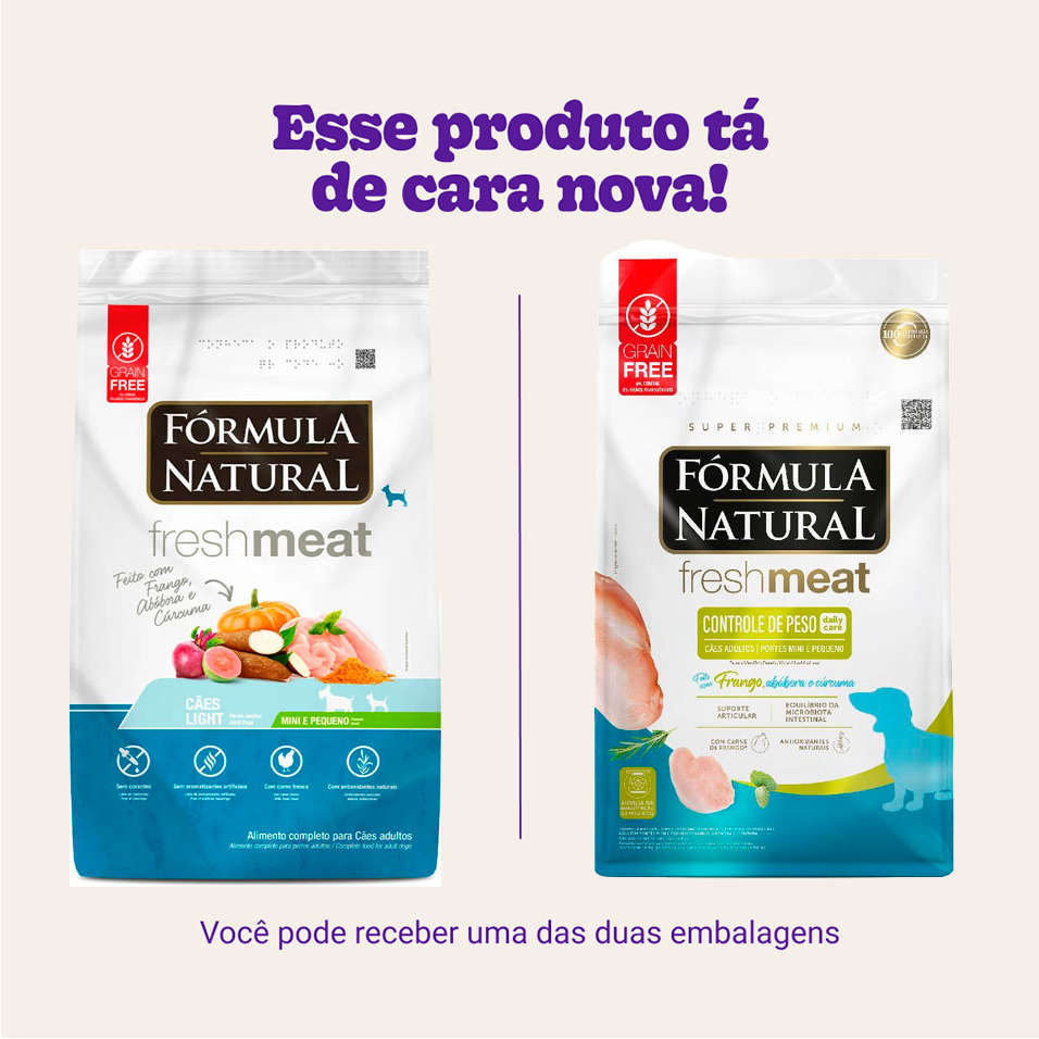 Ração Seca Fórmula Natural Fresh Meat Cães Light Raças Mini e Pequena - 2,5Kg