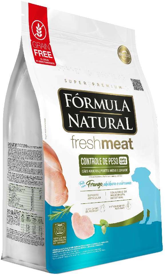 Ração Seca Fórmula Natural Fresh Meat Cães Light Raças Médias e Grandes - 12Kg