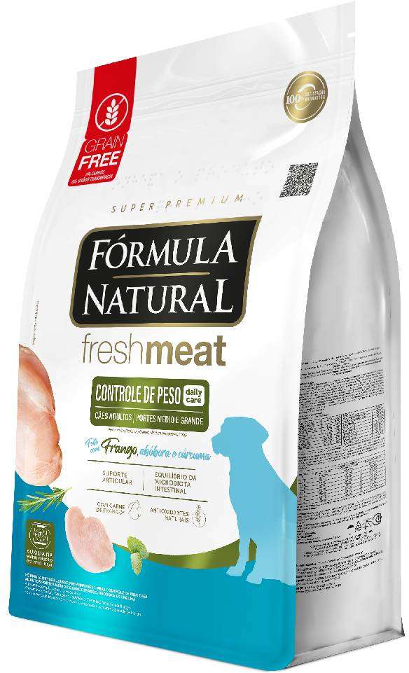 Ração Seca Fórmula Natural Fresh Meat Cães Light Raças Médias e Grandes - 12Kg