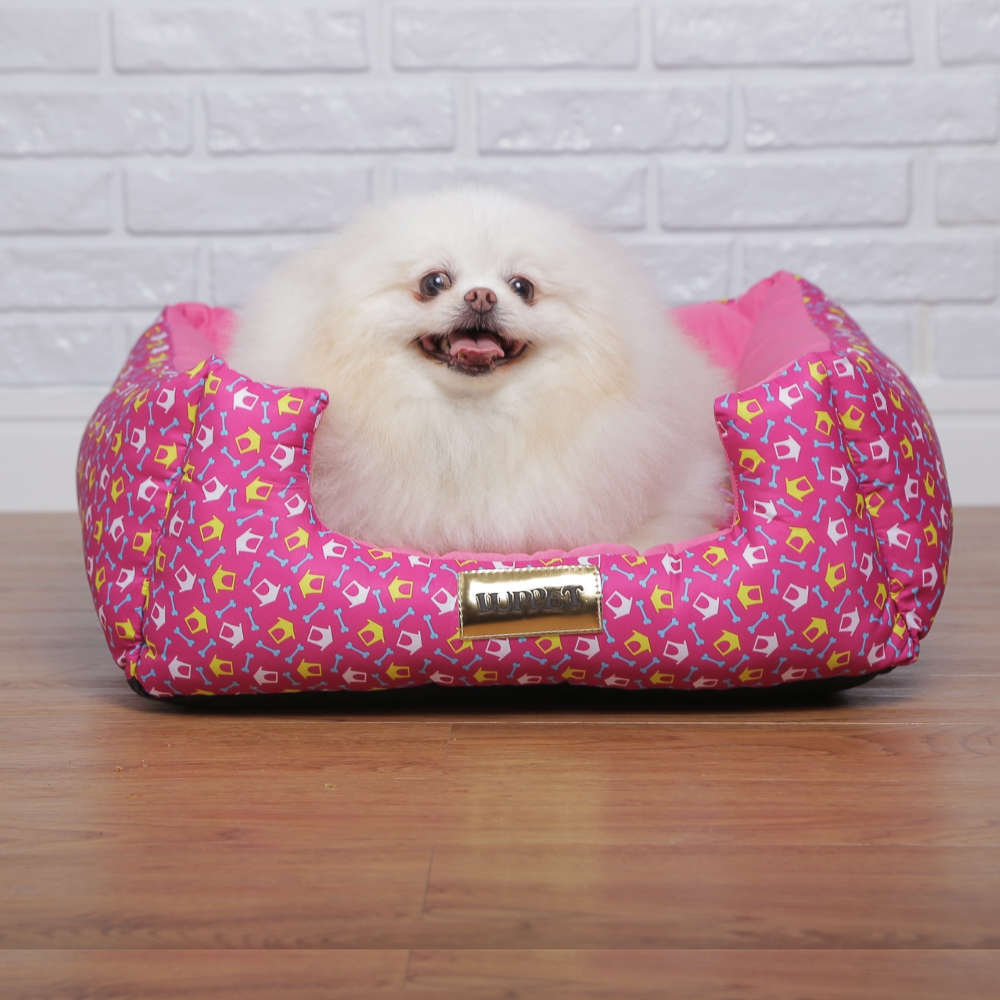 Cama Quadrada Luppet Conforto Osso Rosa - Tam. M