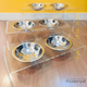 Comedouro e Bebedouro Duplo Acrílico Inox para Cães