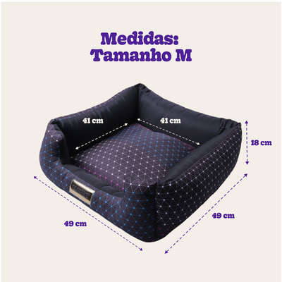 Cama Quadrada Luppet Conforto Preta