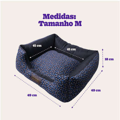 Cama Quadrada Luppet Conforto Osso Azul