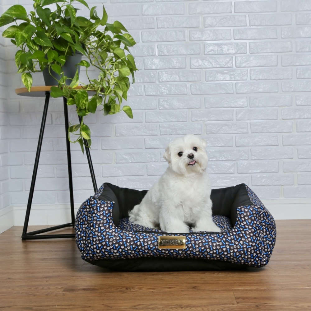 Cama Quadrada Luppet Conforto Osso Azul - Tam. G