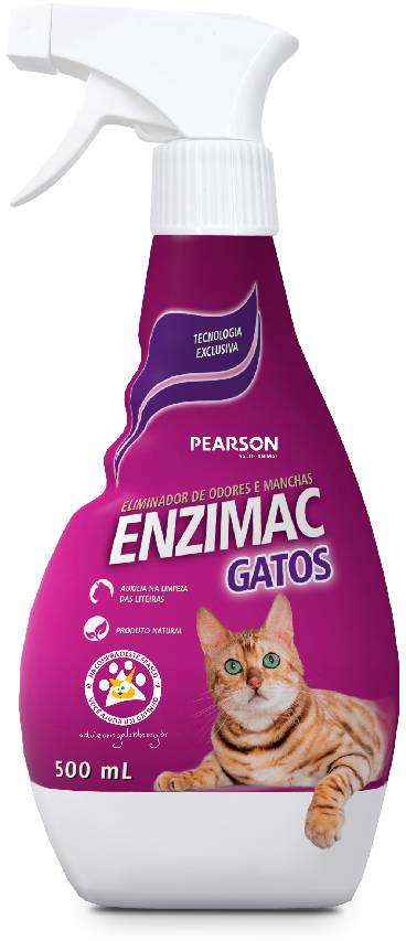 Eliminador de Odores e Manchas Pearson Enzimac Spray para Gatos - 500 mL