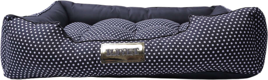 Cama Retangular Luppet Conforto Preta Poá - Tam. GG