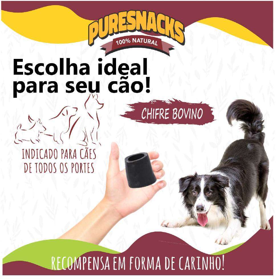 Petisco PureSnacks Chifre para Cães - 1 Unidade
