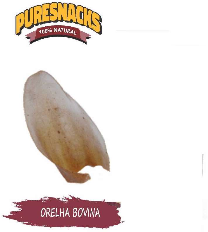 Petisco PureSnacks Orelha Bovina para Cães - 1 Unidade
