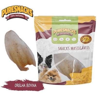 Petisco PureSnacks Orelha Bovina para Cães