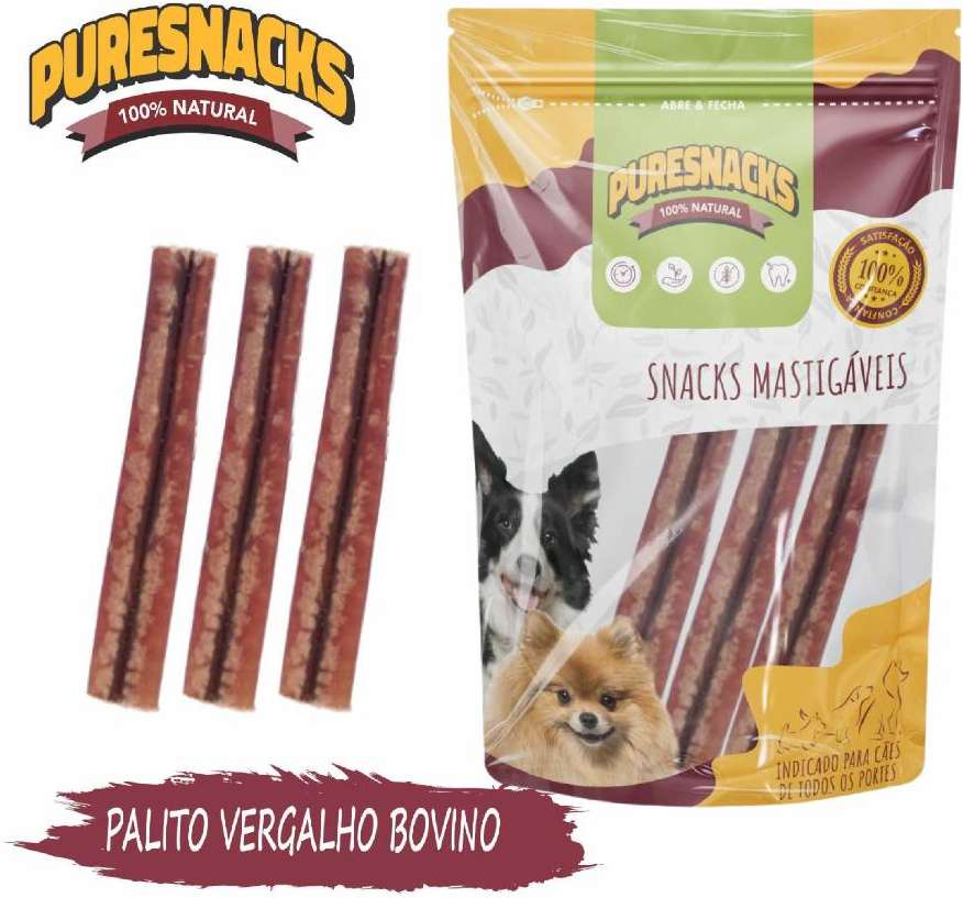 Petisco PureSnacks Palito Vergalho Bovino para Cães - 3 Unidades