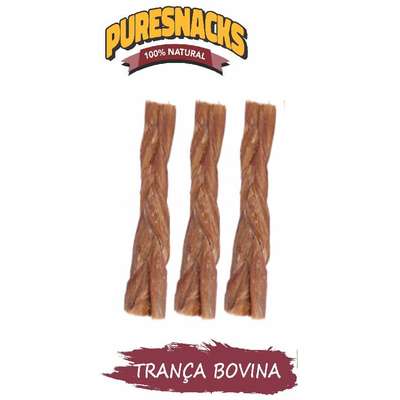 Petisco PureSnacks Trança Bexiga Bovina para Cães