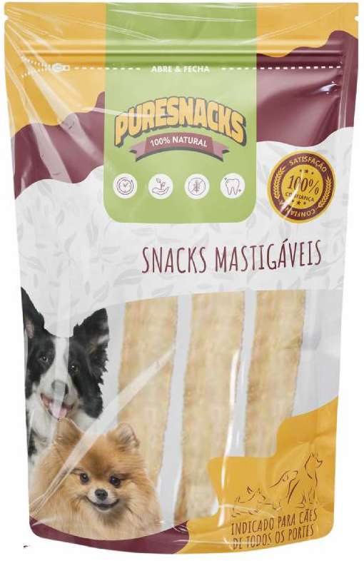 Petisco PureSnacks Tubinho Traquéia Suína para Cães - 3 Unidades