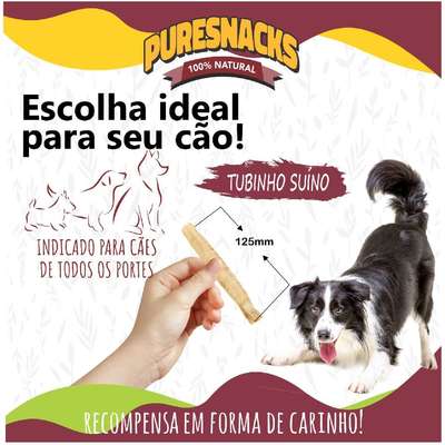 Petisco PureSnacks Tubinho Traquéia Suína para Cães