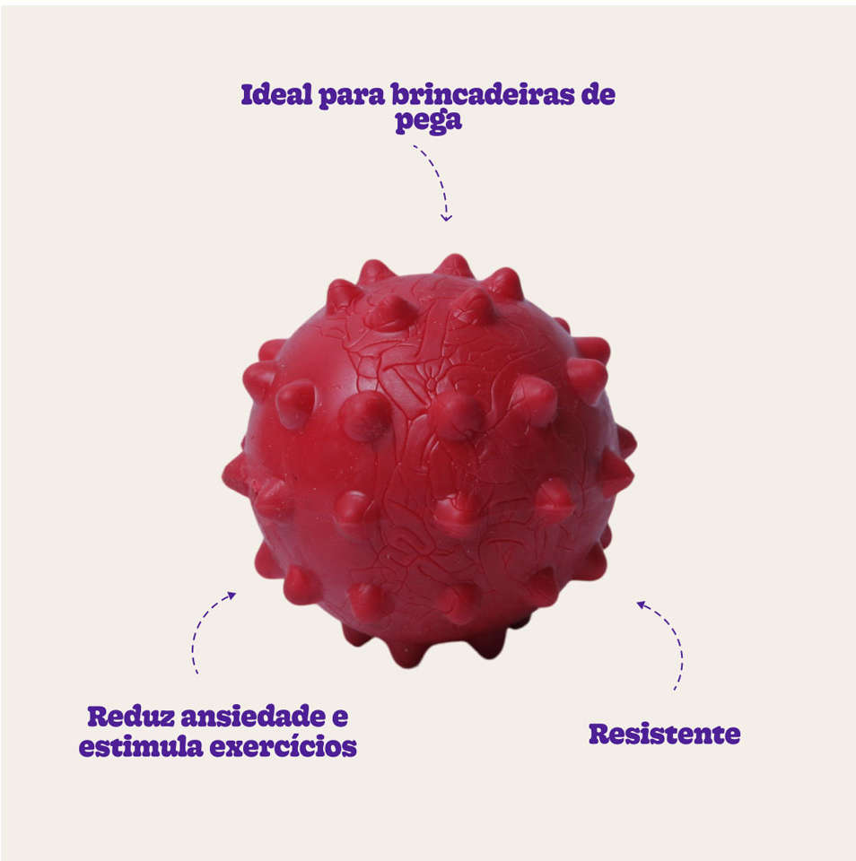 Brinquedo Duratoys Bola Cravo Vermelha - Tam. G