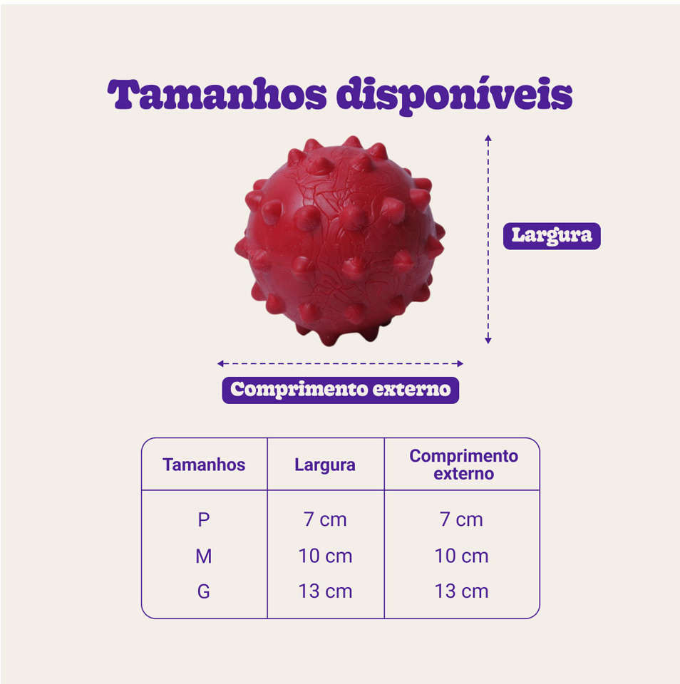 Brinquedo Duratoys Bola Cravo Vermelha - Tam. G