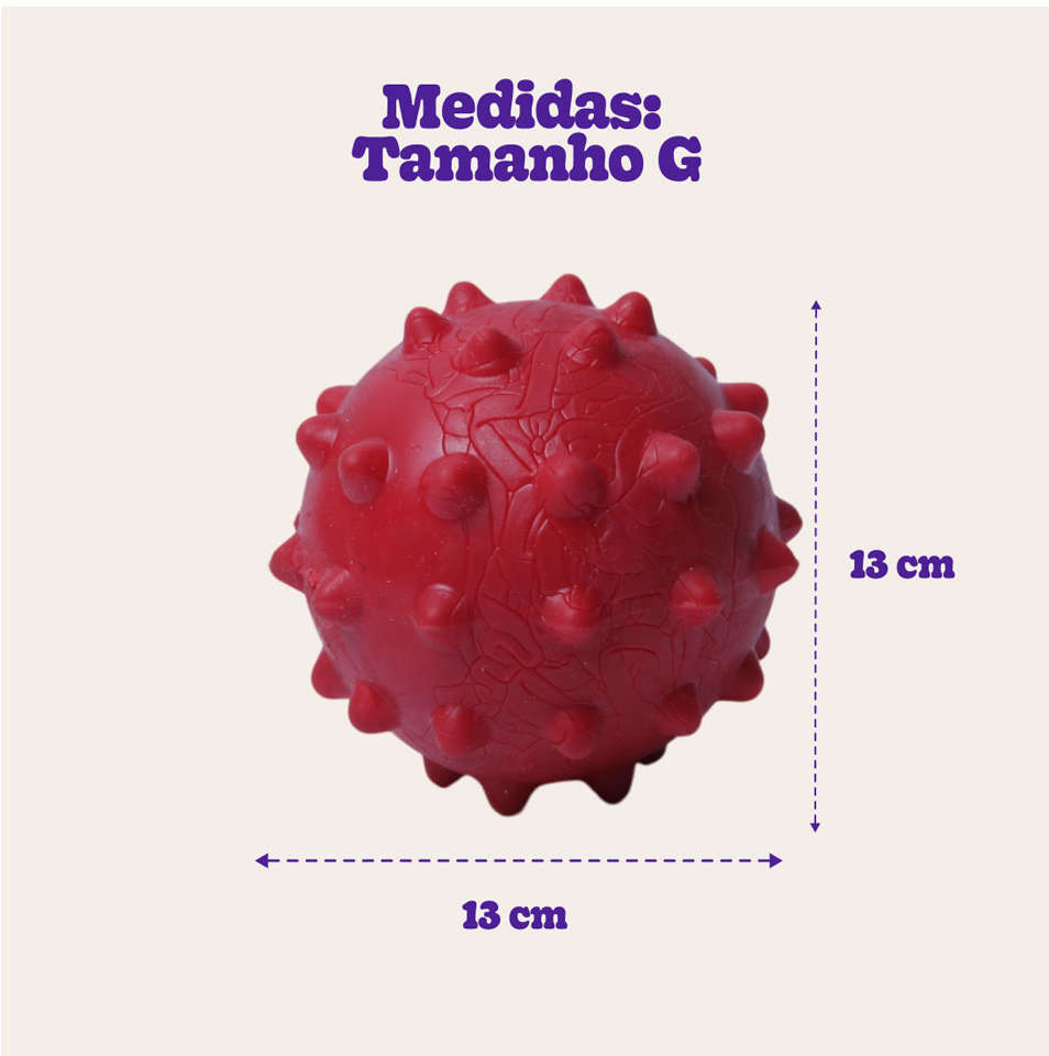 Brinquedo Duratoys Bola Cravo Vermelha - Tam. G