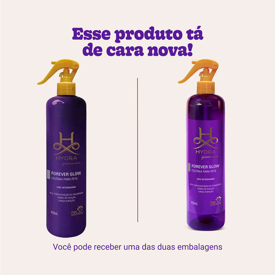 Colônia Hydra Groomers Forever Glow para Cães e Gatos - 450 Ml