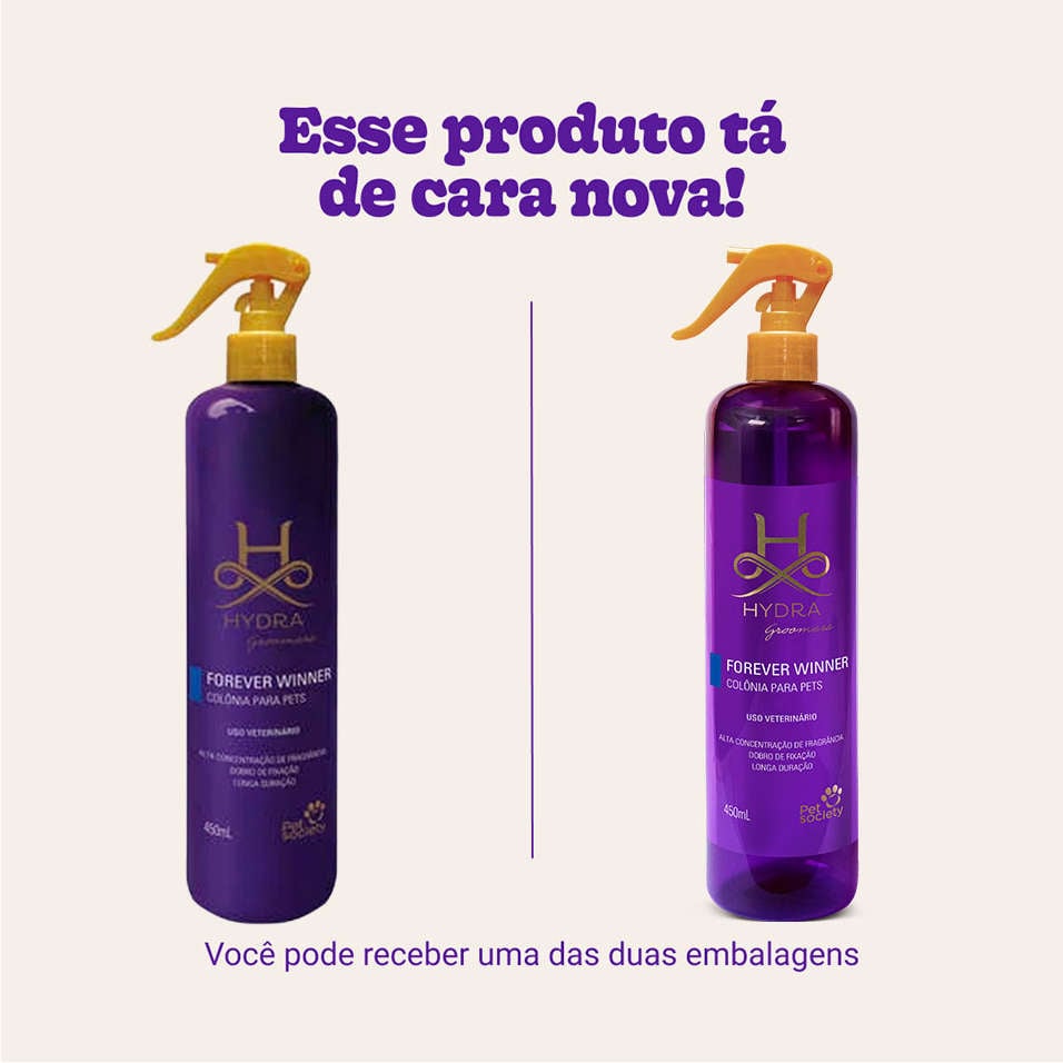 Colônia Hydra Groomers Forever Winner para Cães e Gatos - 450 mL
