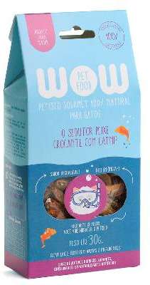 Petisco WOW Pet Food Natural para Gatos Sabor Peixe Desidratado com Catnip - 30 g