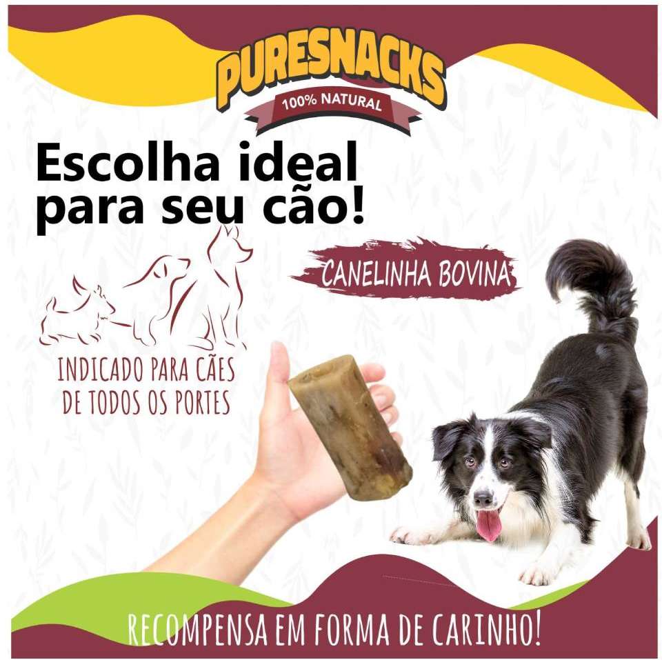 Snacks Mastigáveis PureSnacks Canelinha Bovino - 1 Unidade