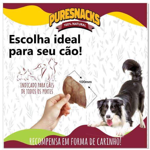 Snack Mastigáveis PureSnacks Orelha Suína - 5 Unidades