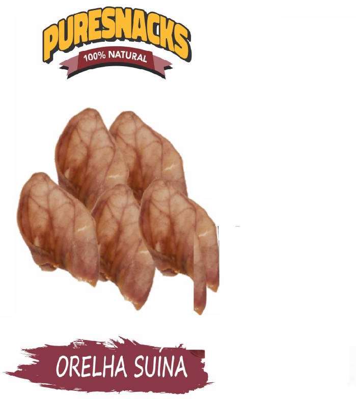Snack Mastigáveis PureSnacks Orelha Suína - 5 Unidades
