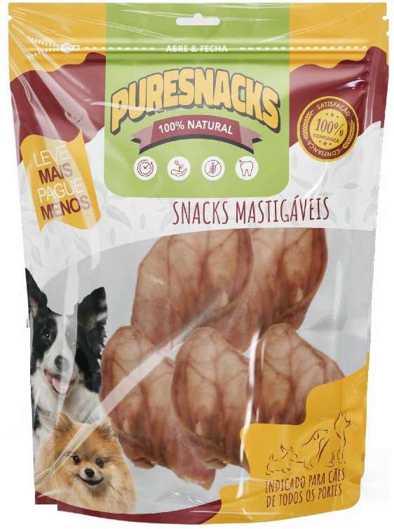 Snack Mastigáveis PureSnacks Orelha Suína - 5 Unidades