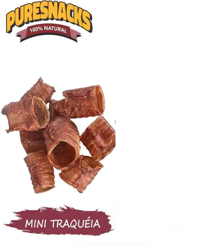 Snack Mastigáveis PureSnacks Mini Traqueia - 12 Unidades