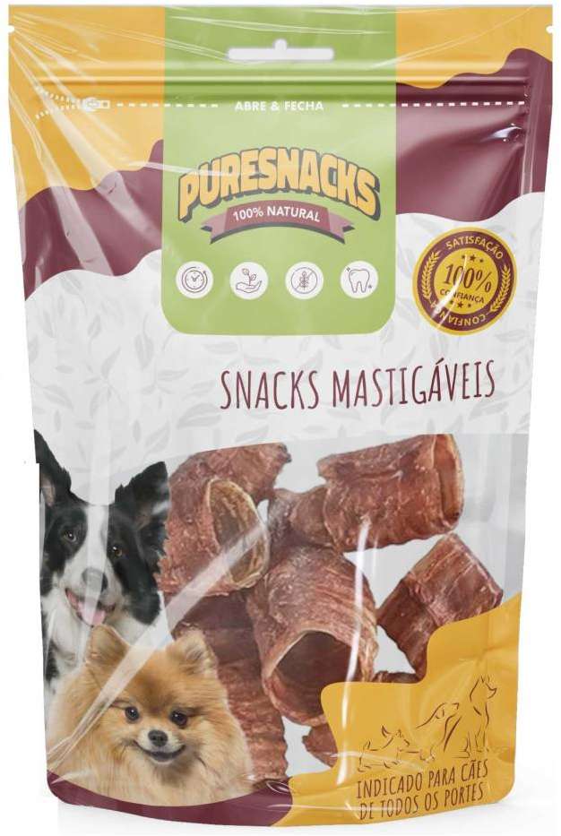 Snack Mastigáveis PureSnacks Mini Traqueia - 12 Unidades