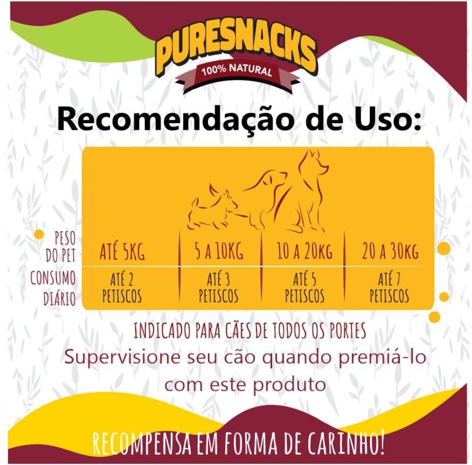 Snacks Mastigáveis PureSnacks Pé de Galinha - 3 Unidades