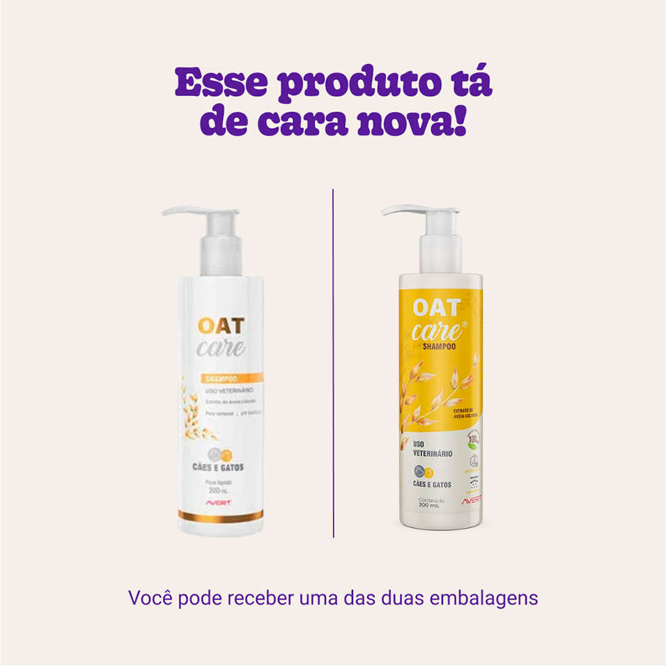 Shampoo Avert Oat Care para Cães e Gatos - 200 mL