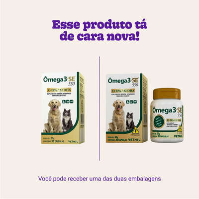 Suplemento Vitamínico Vetnil Omega 3 + SE 550 para Cães e Gatos”
