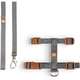Conjunto Peitoral H Toh de Gato U Grafite-Caqui
