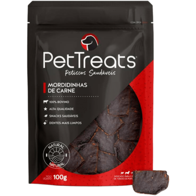 Petisco PetTreats para Cães Mordidinhas de Carne