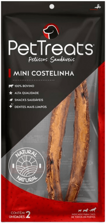 Petisco PetTreats para Cães Mini Costelinha - 2 Unidades
