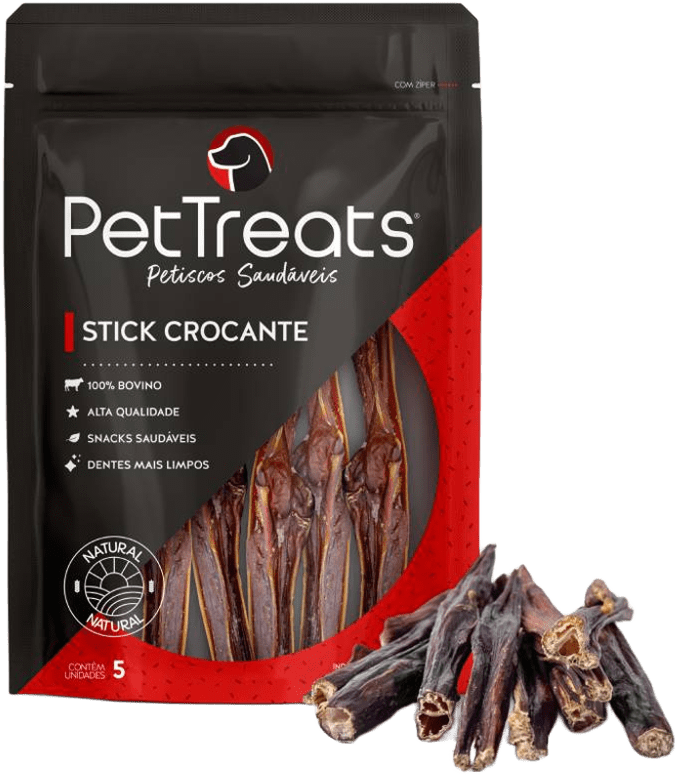 Petisco PetTreats para Cães Stick Crocante - 5 Unidades
